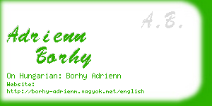 adrienn borhy business card